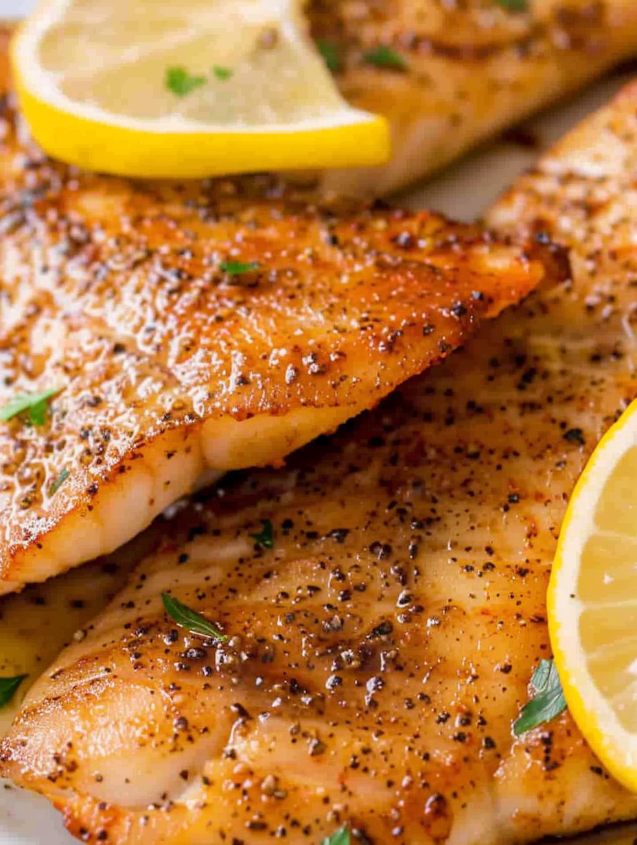 Air fryer tilapia fillets in basket