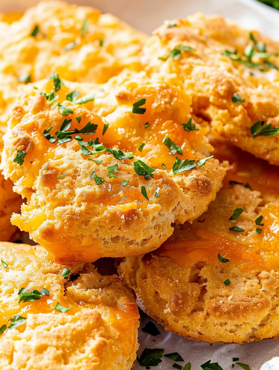pile of keto cheddar bay biscuits