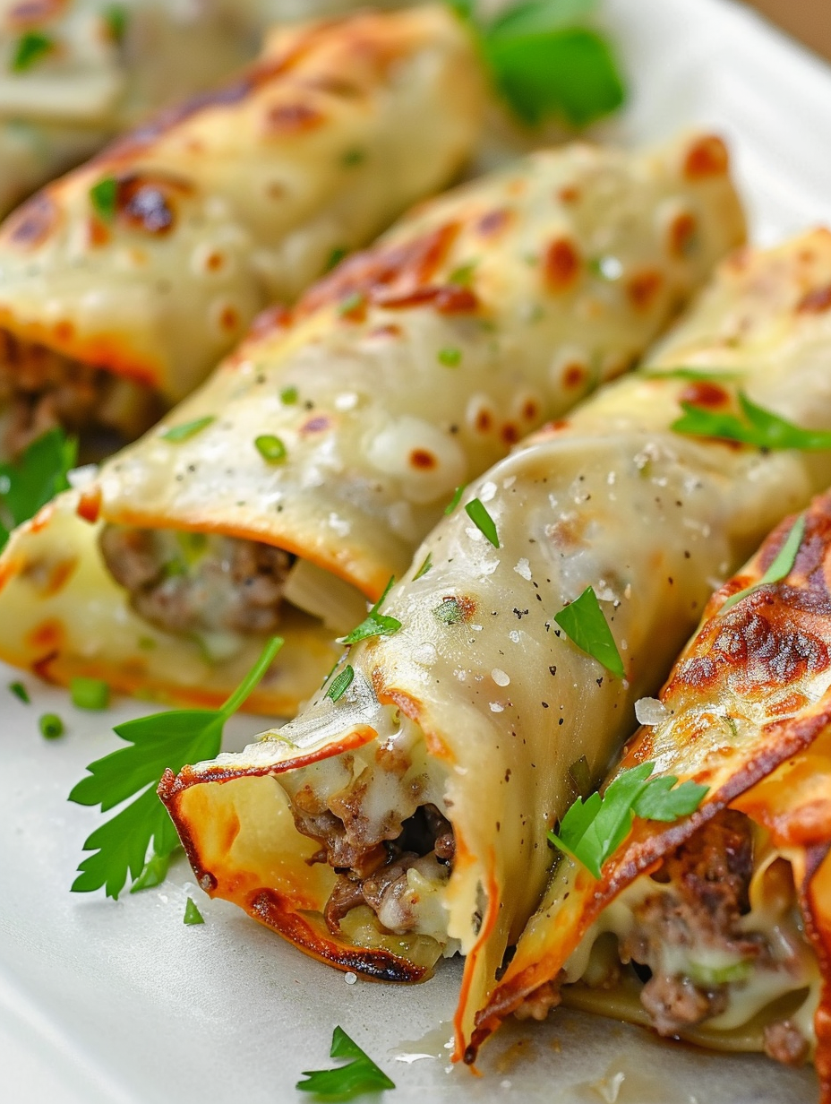 Platter of Keto Philly Roll Ups with dipping sauce