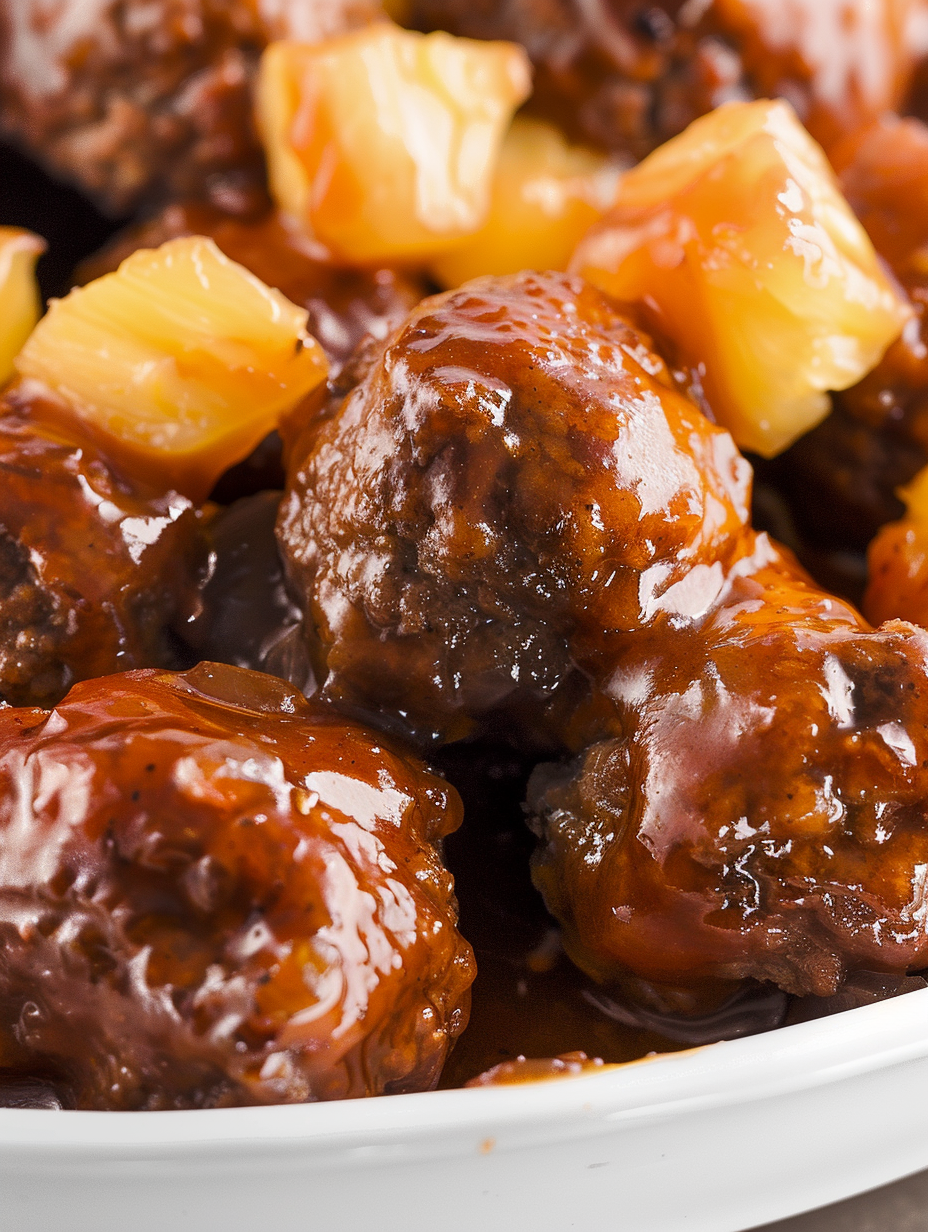 Close-up of sauced meatball on rice