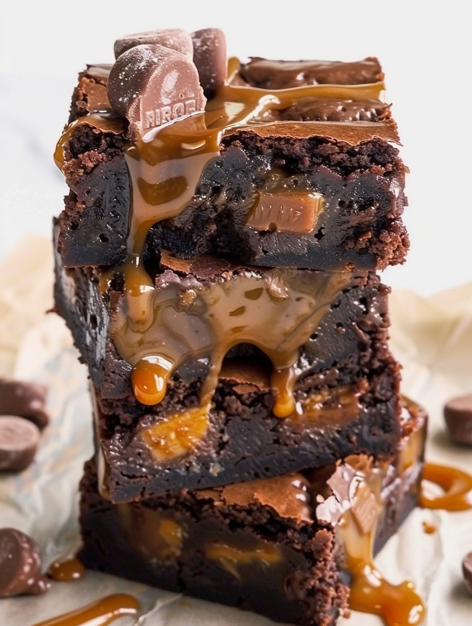 Milky Way Brownies step - frozen minis on tray