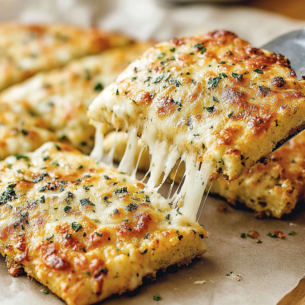 Cheesy Cauliflower Breadsticks