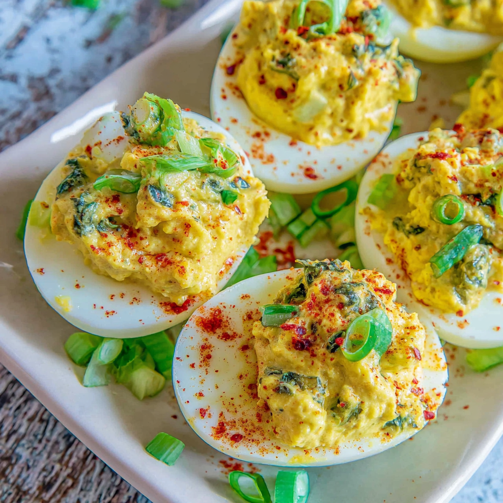 Zesty Cajun Deviled Eggs