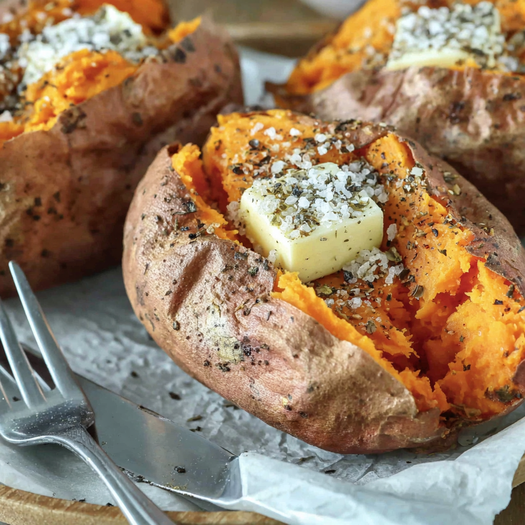 Air Fryer Baked Sweet Potatoes