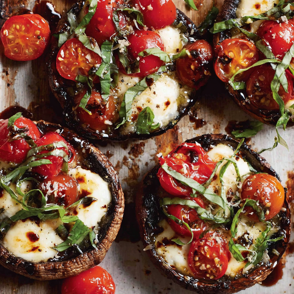 Caprese Stuffed Portobello Mushrooms