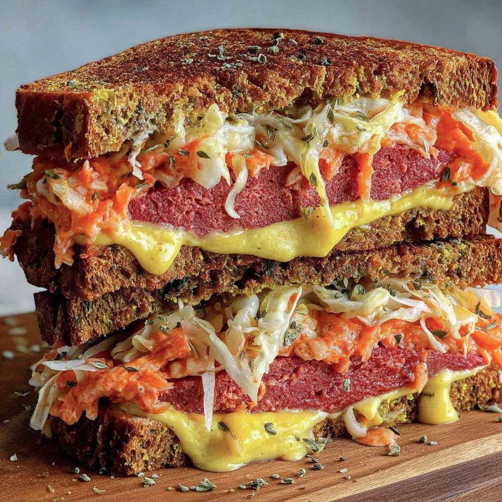 High-Protein Tofu Sandwich (Vegan Pastrami)