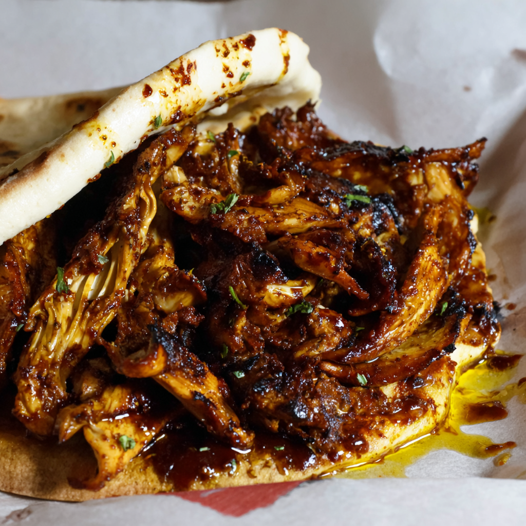 Balsamic Glazed Oyster Mushrooms - Shawarma Style