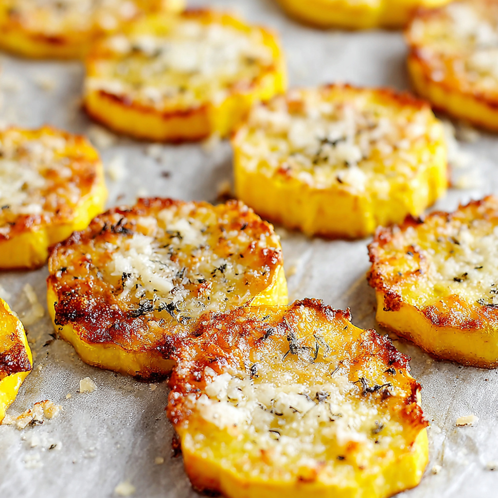 Parmesan Baked Yellow Squash (2 Ingredients)
