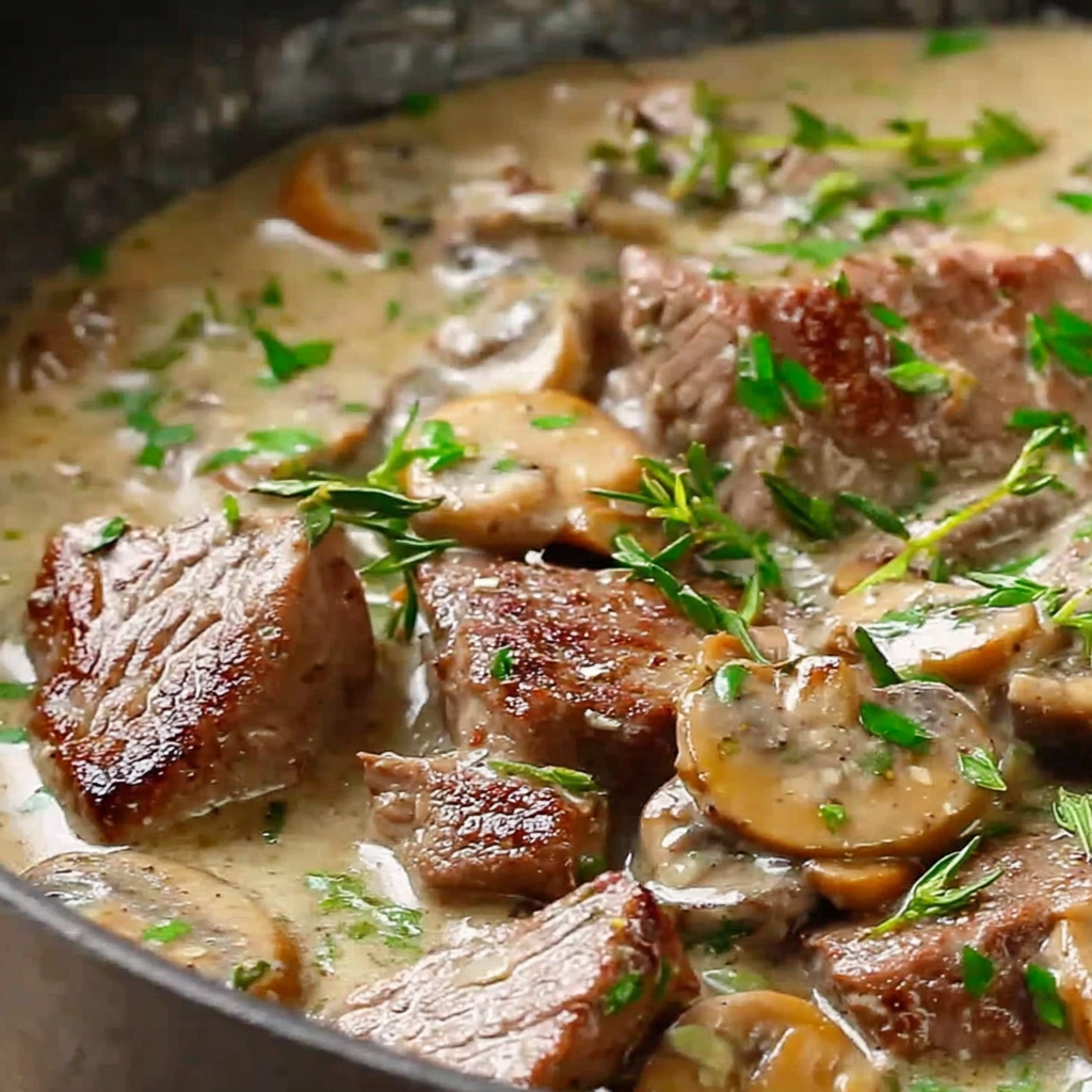 Creamy Authentic Beef Stroganoff
