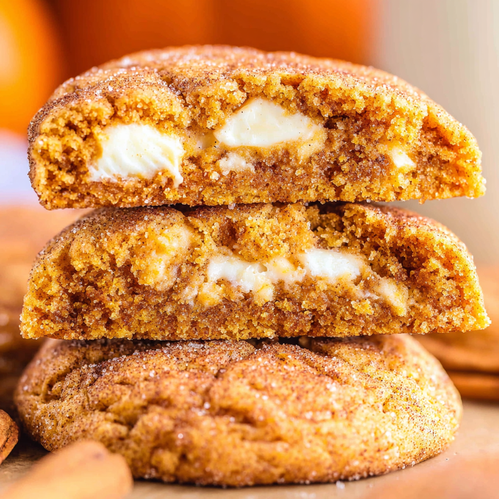 Pumpkin Snickerdoodle Cheesecake Cookies