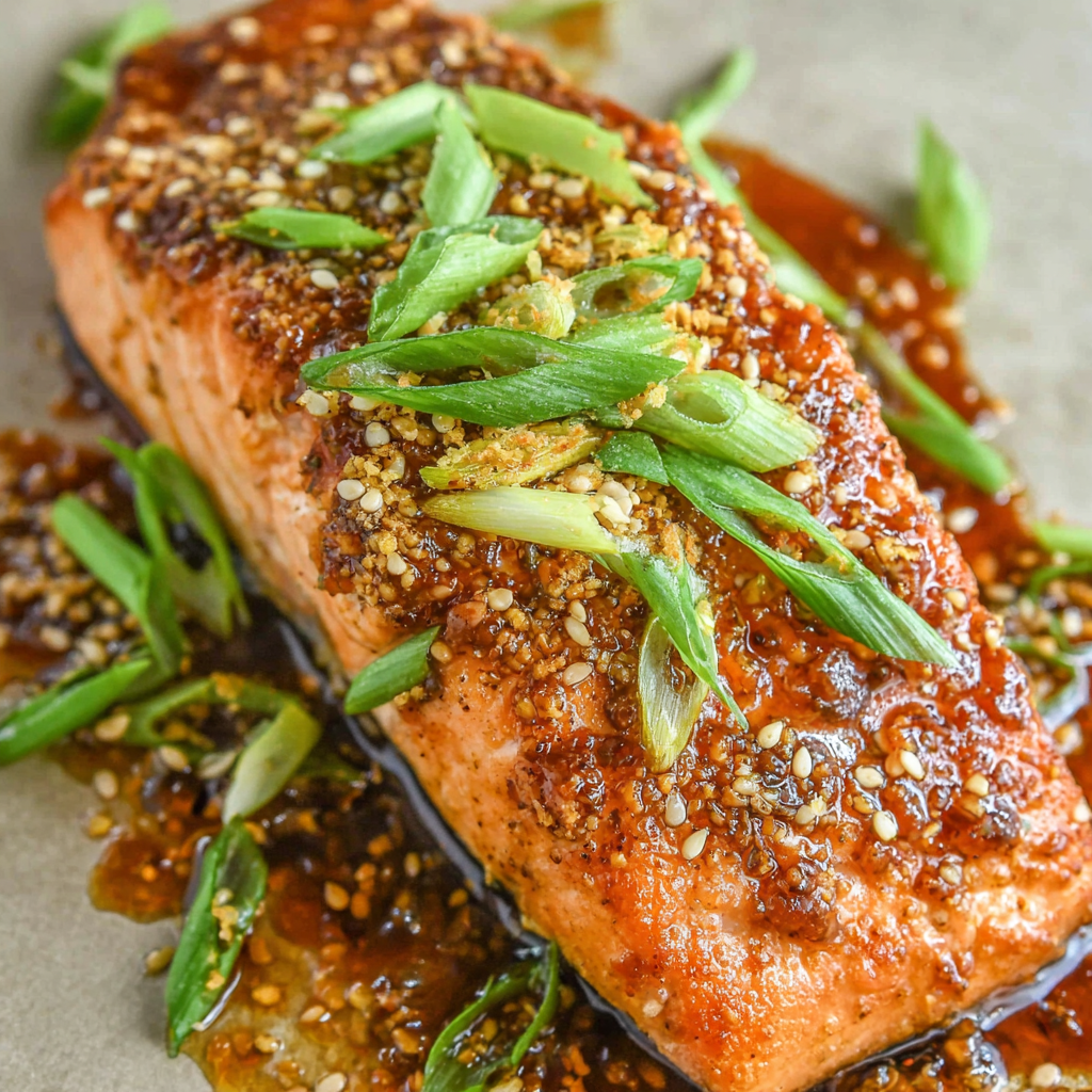 30-Minute Garlic Ginger Glazed Salmon (Gluten Free!)