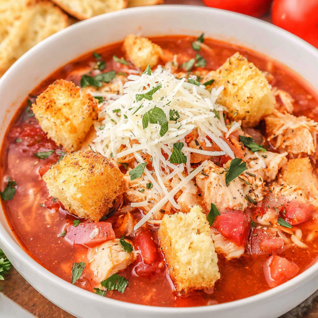 Crock Pot Chicken Parmesan Soup