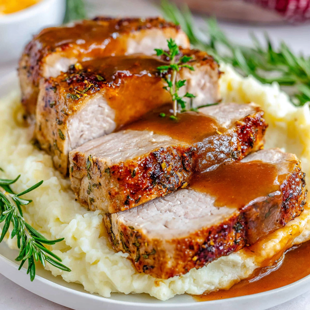 Simple Pork Loin Roast with Gravy