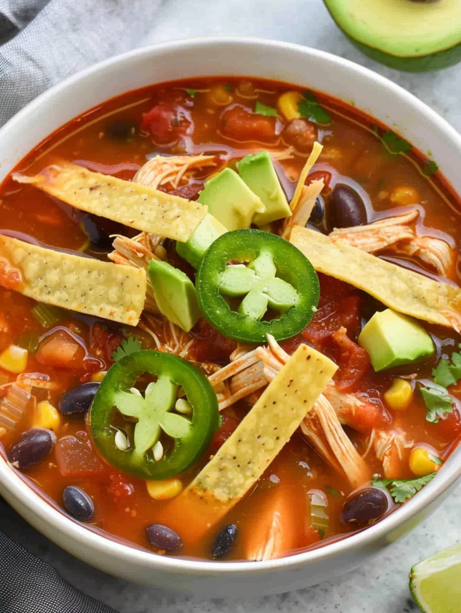 Tortilla strips frying in a pan