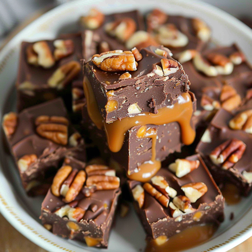 Triple Chocolate Turtle Fudge