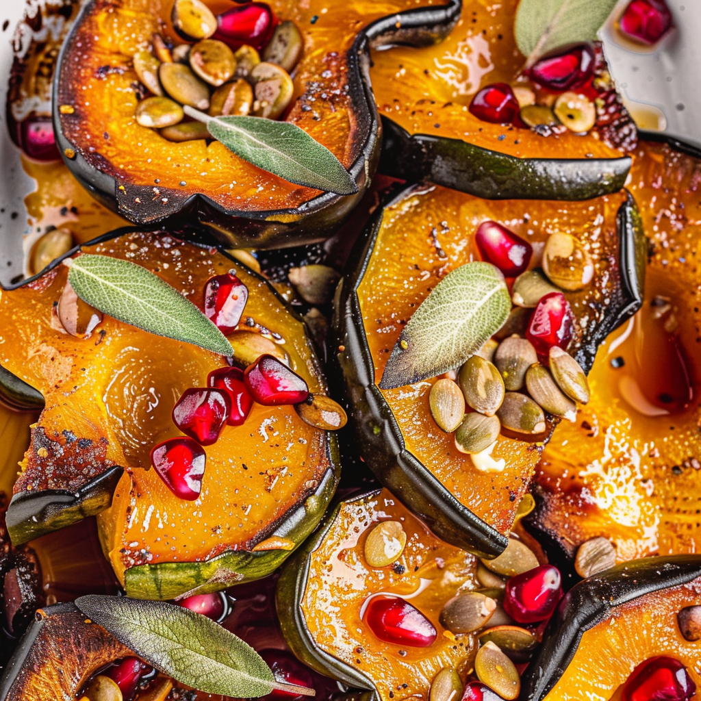 Sweet and Spicy Roasted Acorn Squash Slices