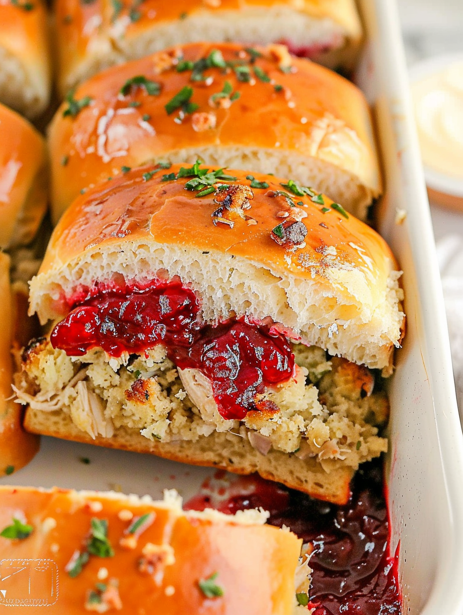 Baked turkey sliders in 9x13 pan