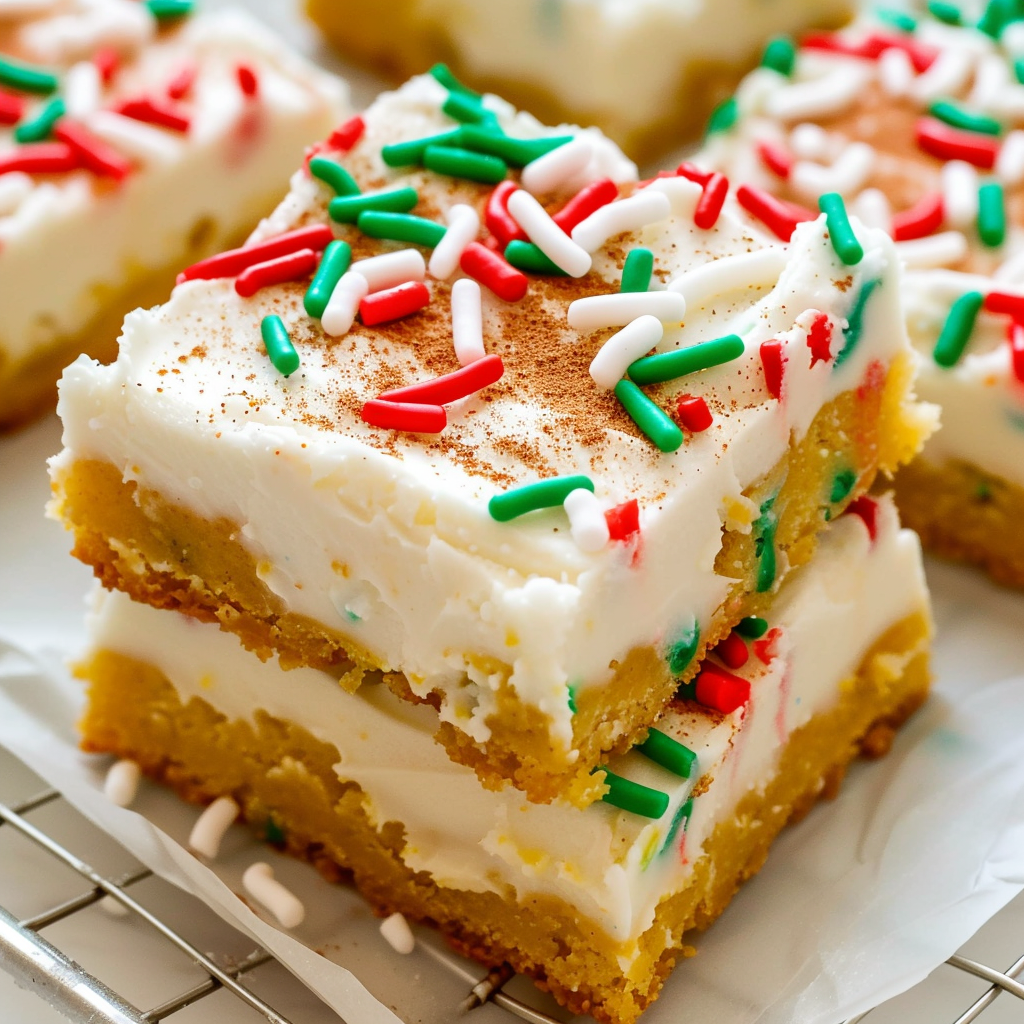 Snickerdoodle Bars with Cream Cheese Frosting