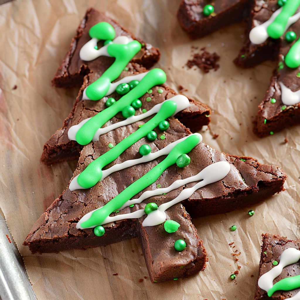Christmas Tree Brownies