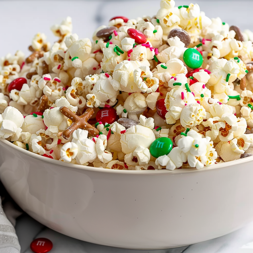 Christmas Popcorn Crunch (Festive Holiday Snack)