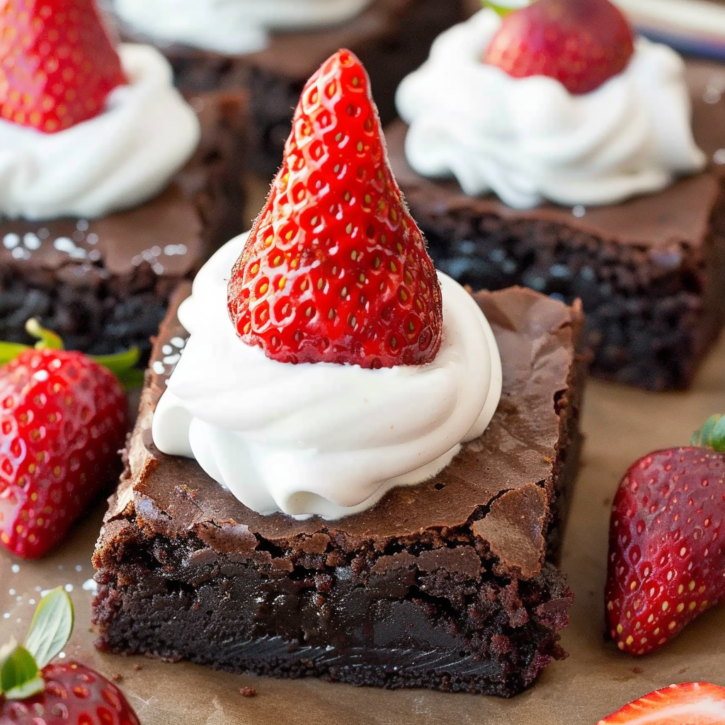 Santa Hat Brownies