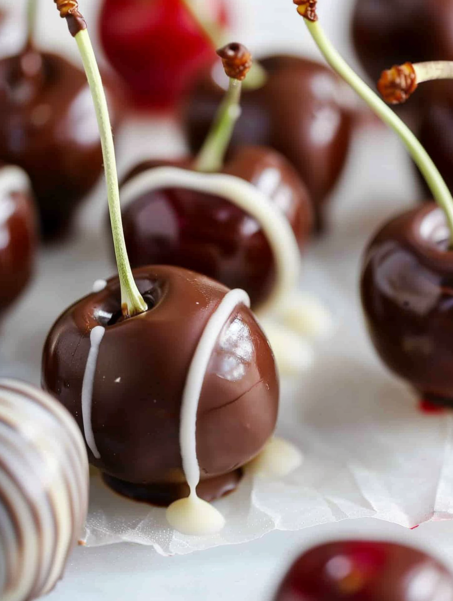 Jar of cherries soaking in Grand Marnier
