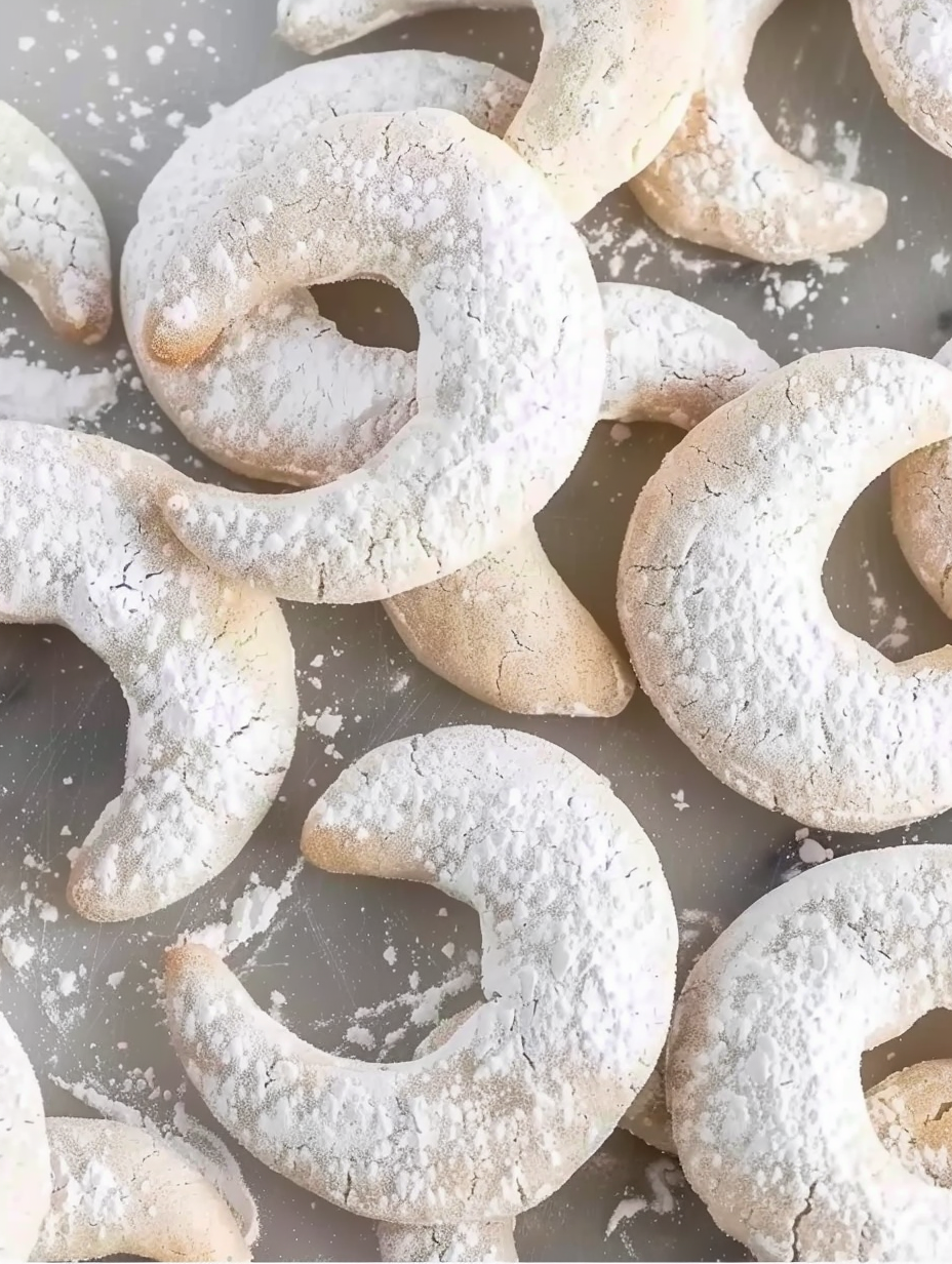 Almond Crescent Cookies (Healthy)