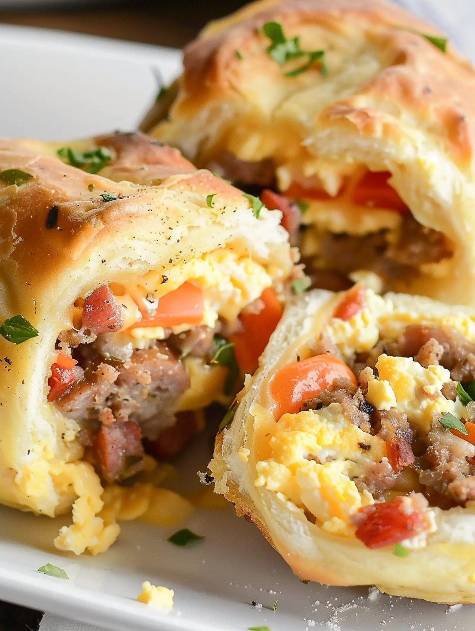 Breakfast rolls on a baking pan, golden brown