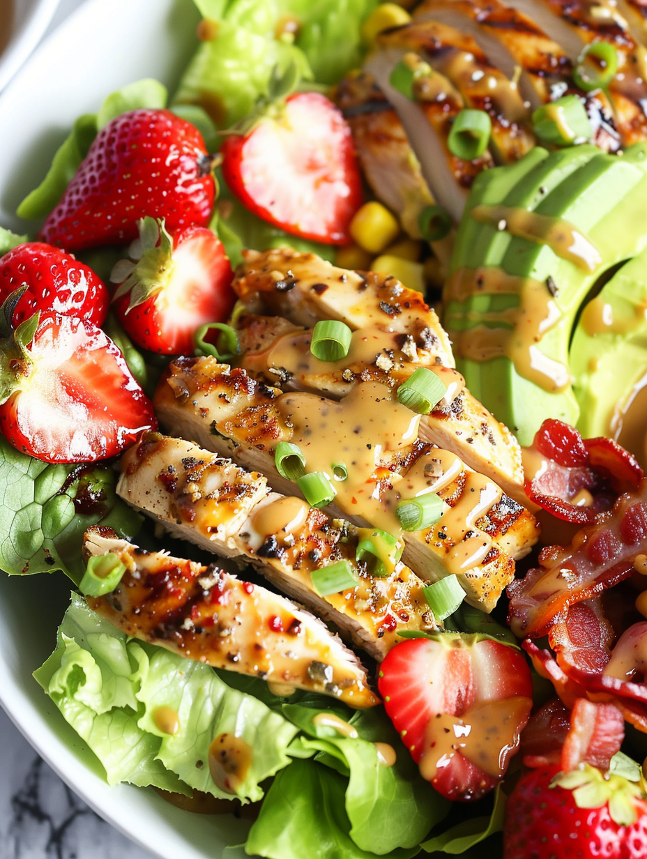 Honey Mustard Chicken Salad close up