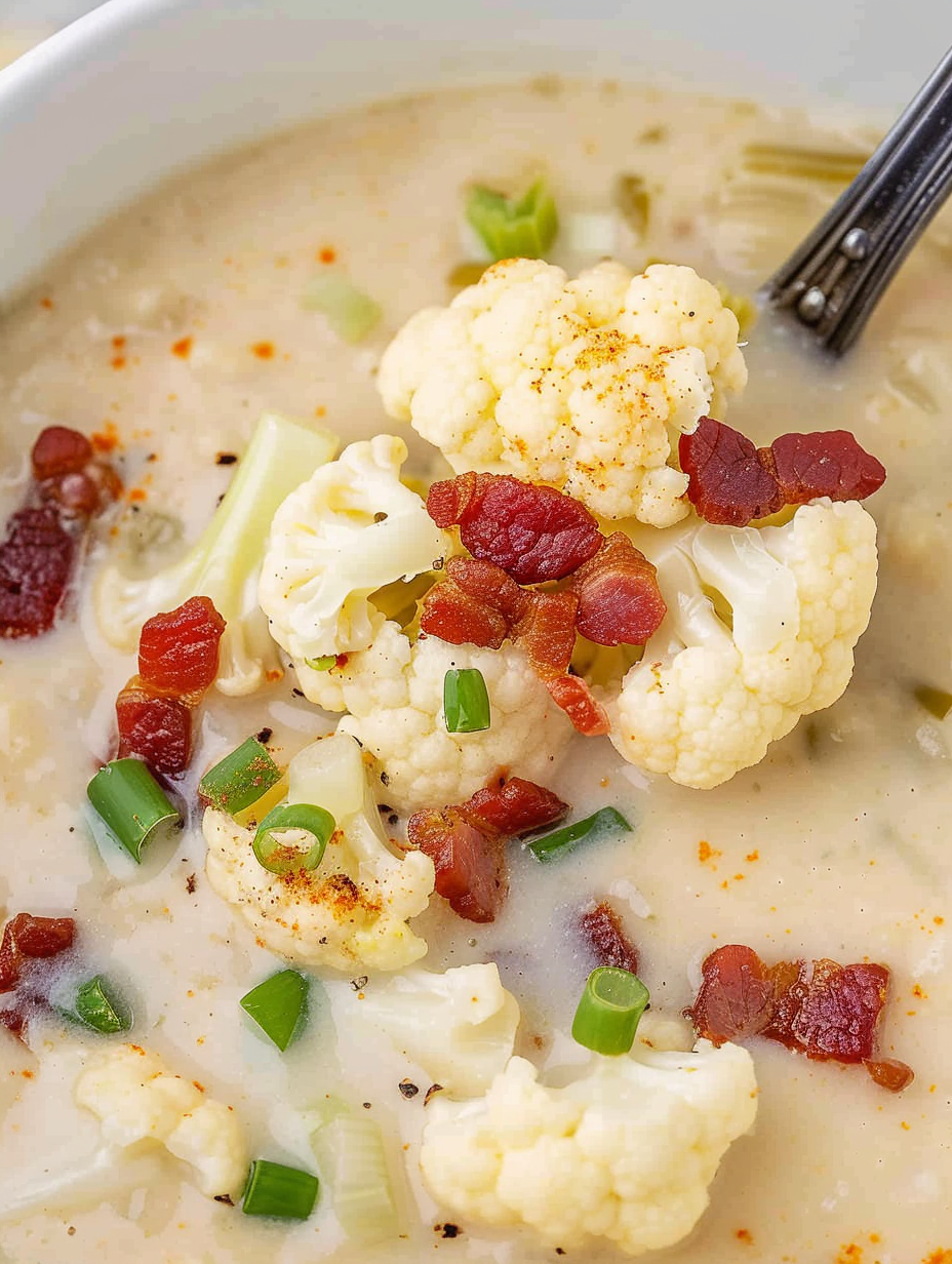 Loaded Cauliflower Soup