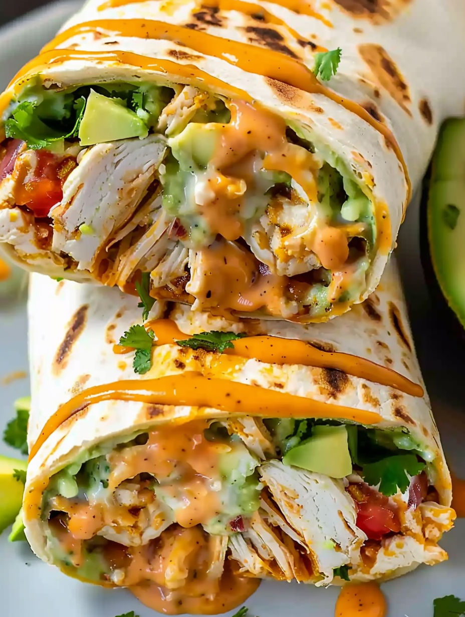 Cheesy Chicken Avocado Wrap – Best Lunch & Dinner Idea