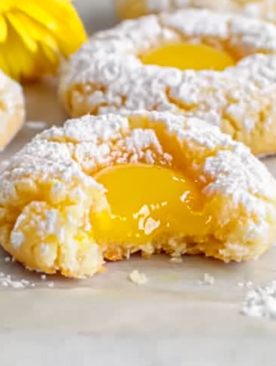 Lemon Curd Thumbprint Cookies