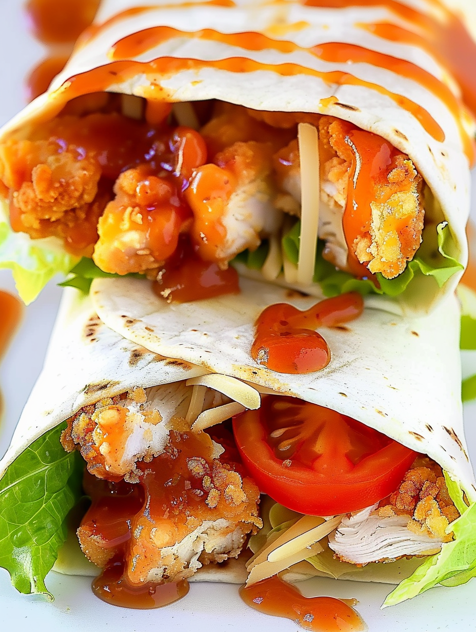 Sticky Chicken Finger Wraps