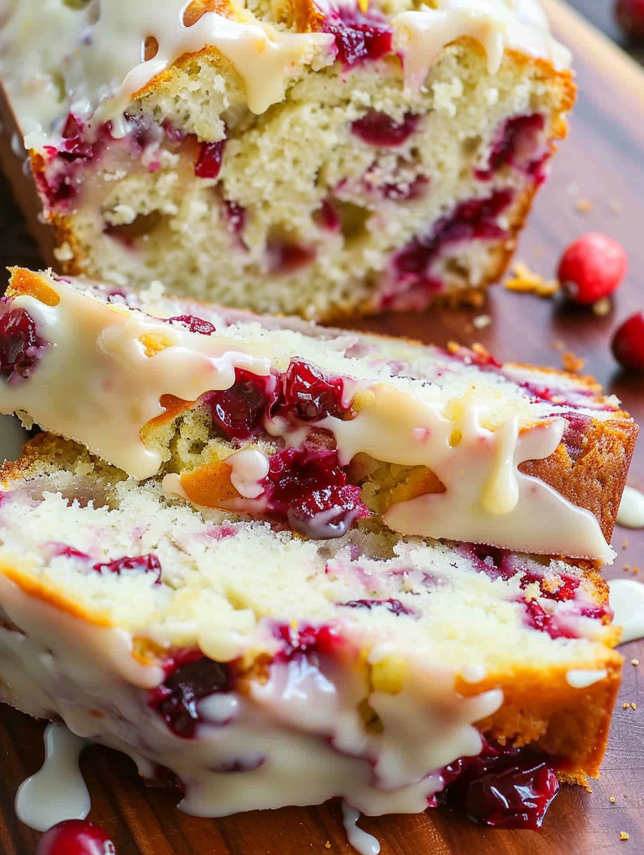 Cranberry Bread with Orange Glaze