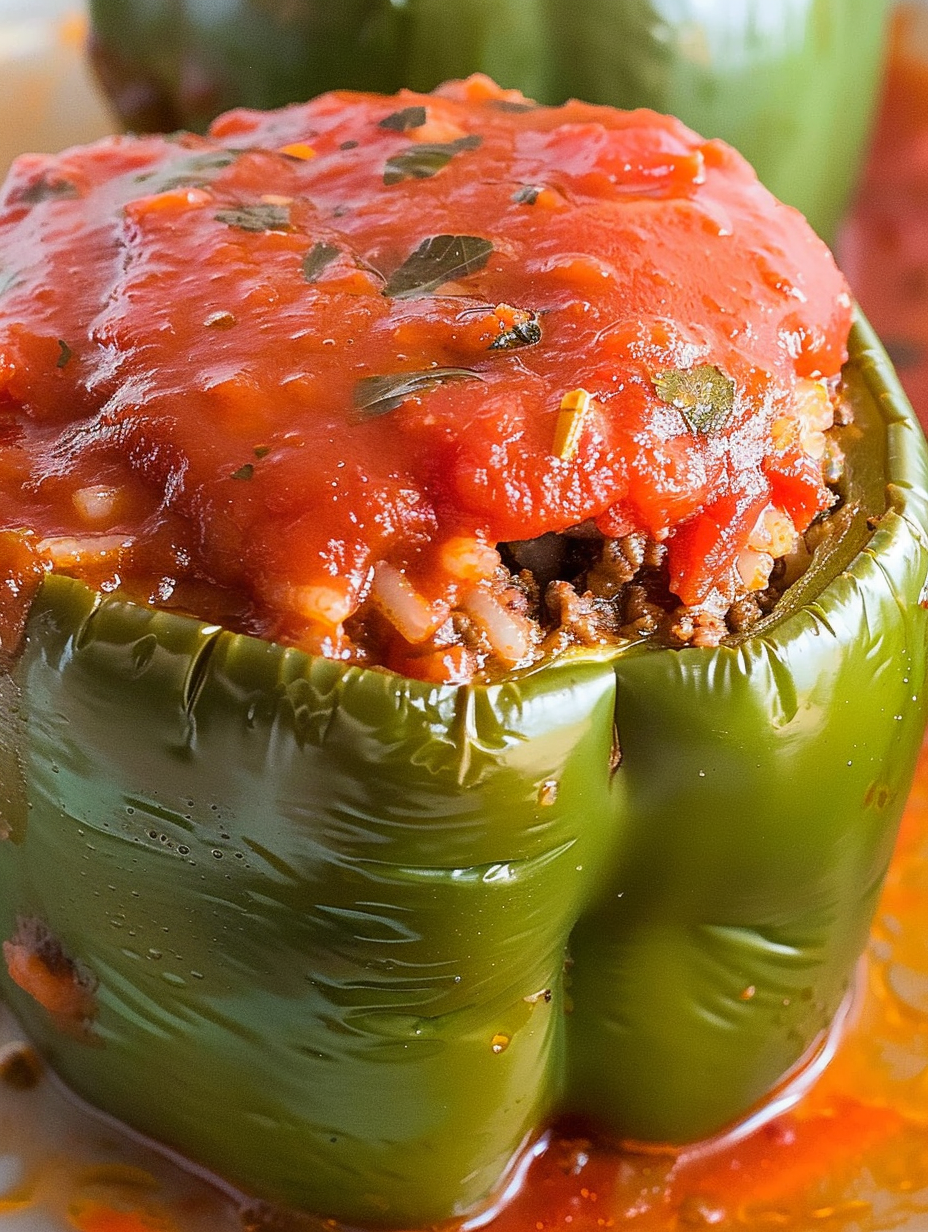 Classic Ground Beef Stuffed Peppers