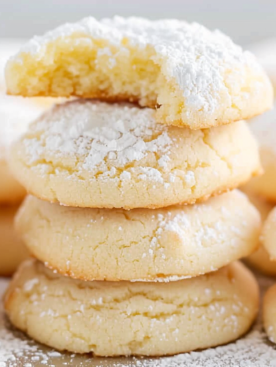 Cream cheese cookies on a cooling rack