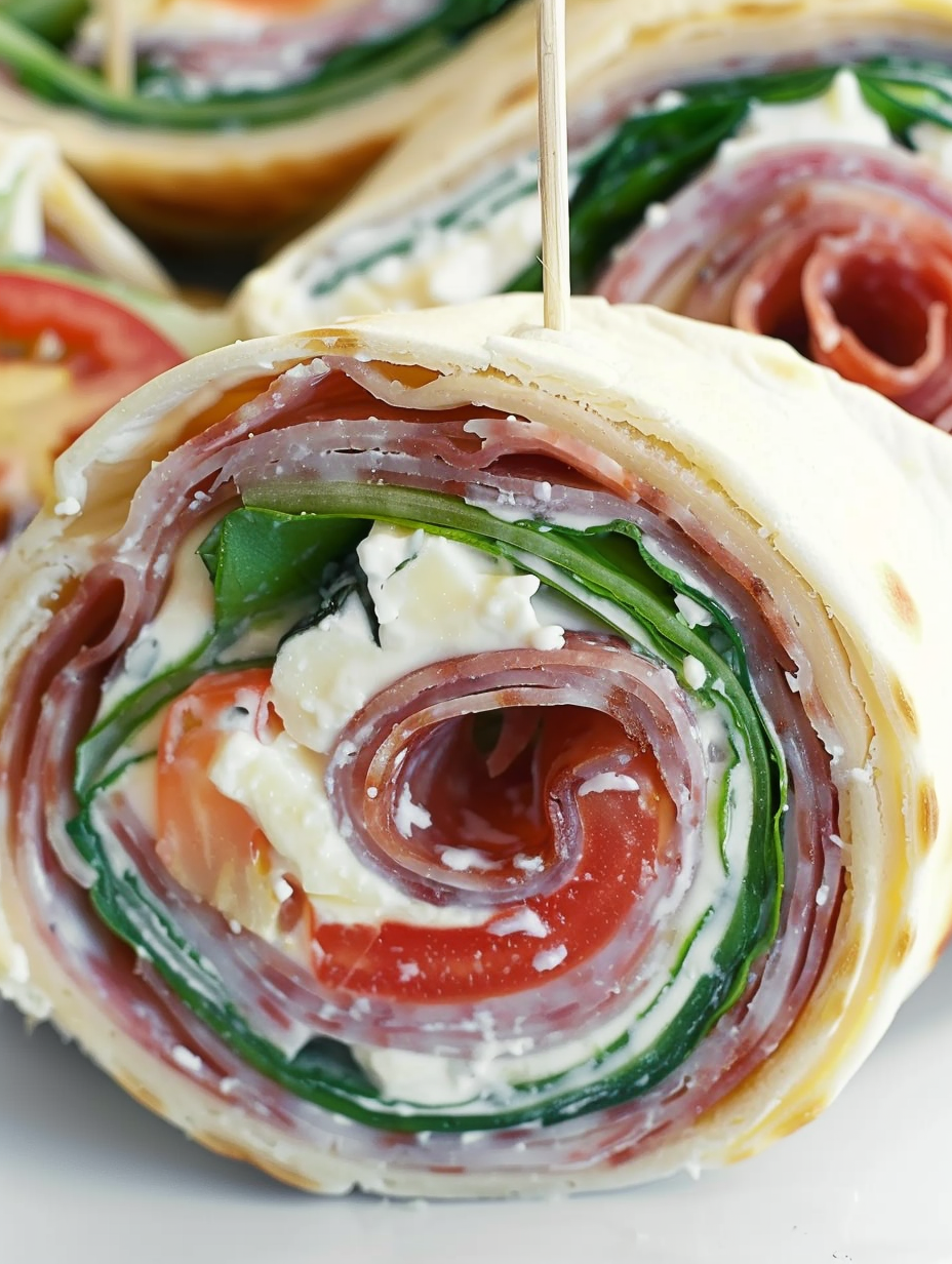 Italian Sub Pinwheel Sandwiches