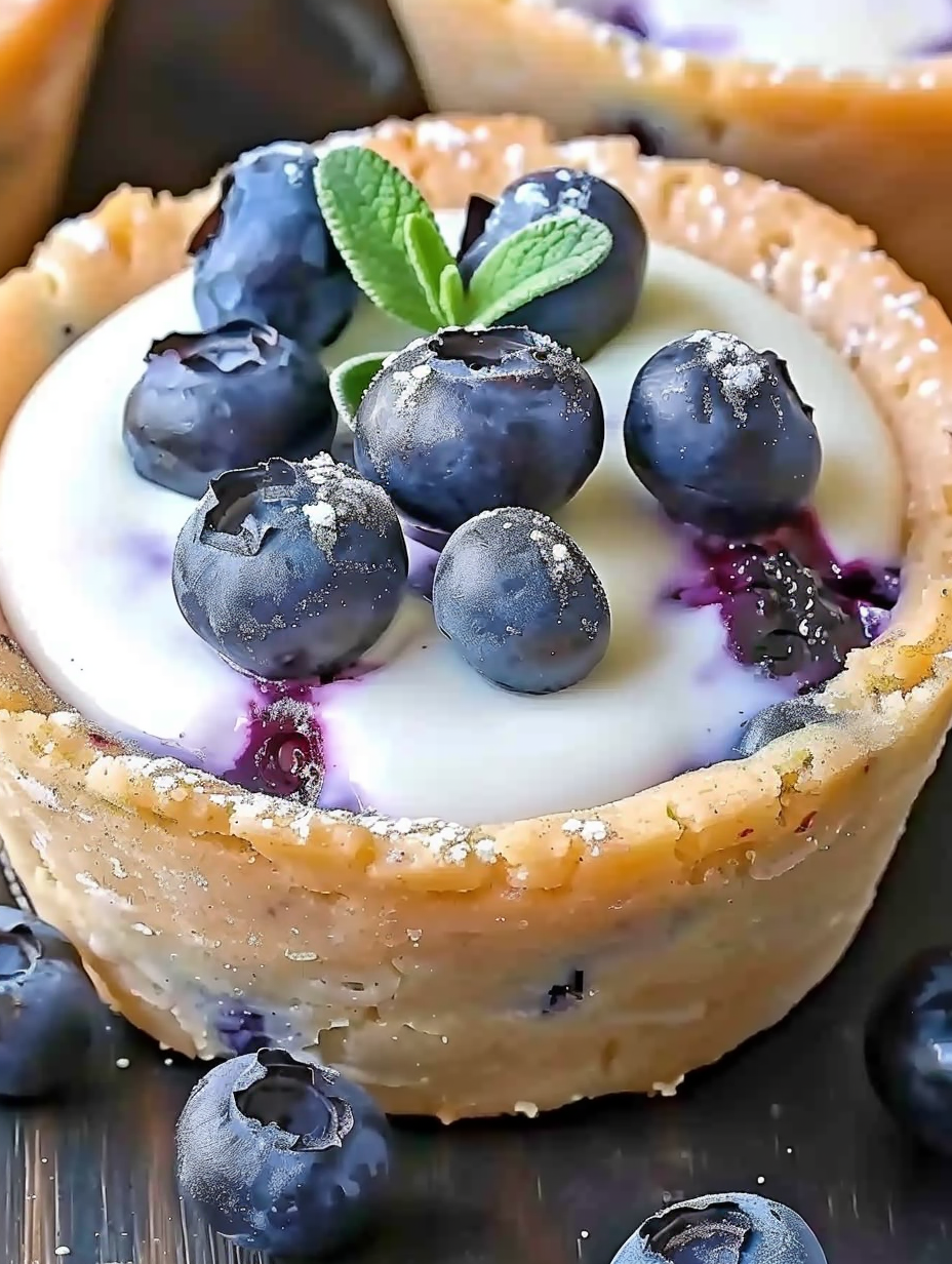 Blueberry Cheesecake Cookie Cups
