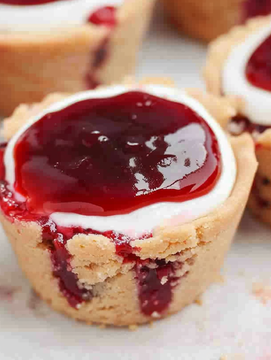 Cherry Cheesecake Cookie Cups