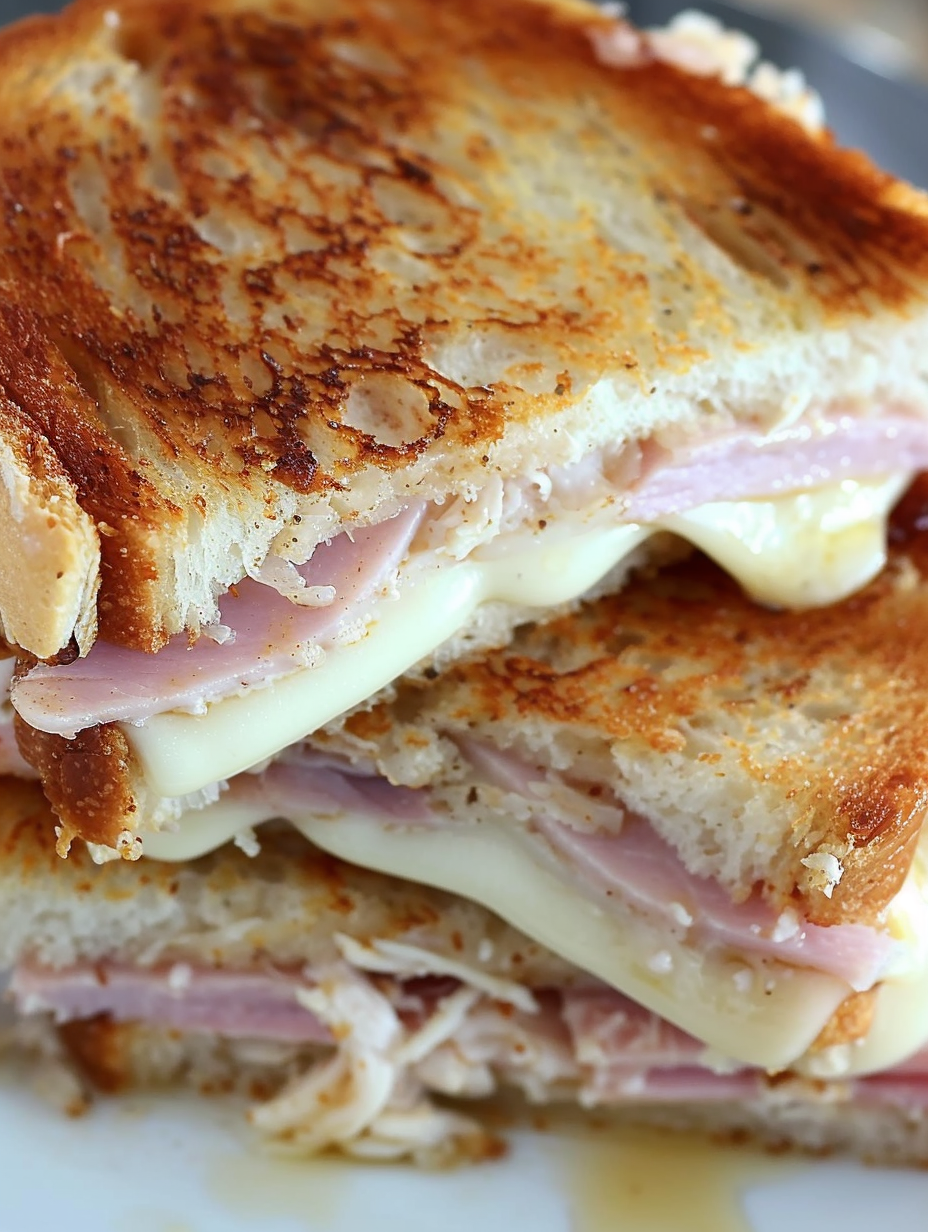 Chicken Cordon Bleu Grilled Cheese