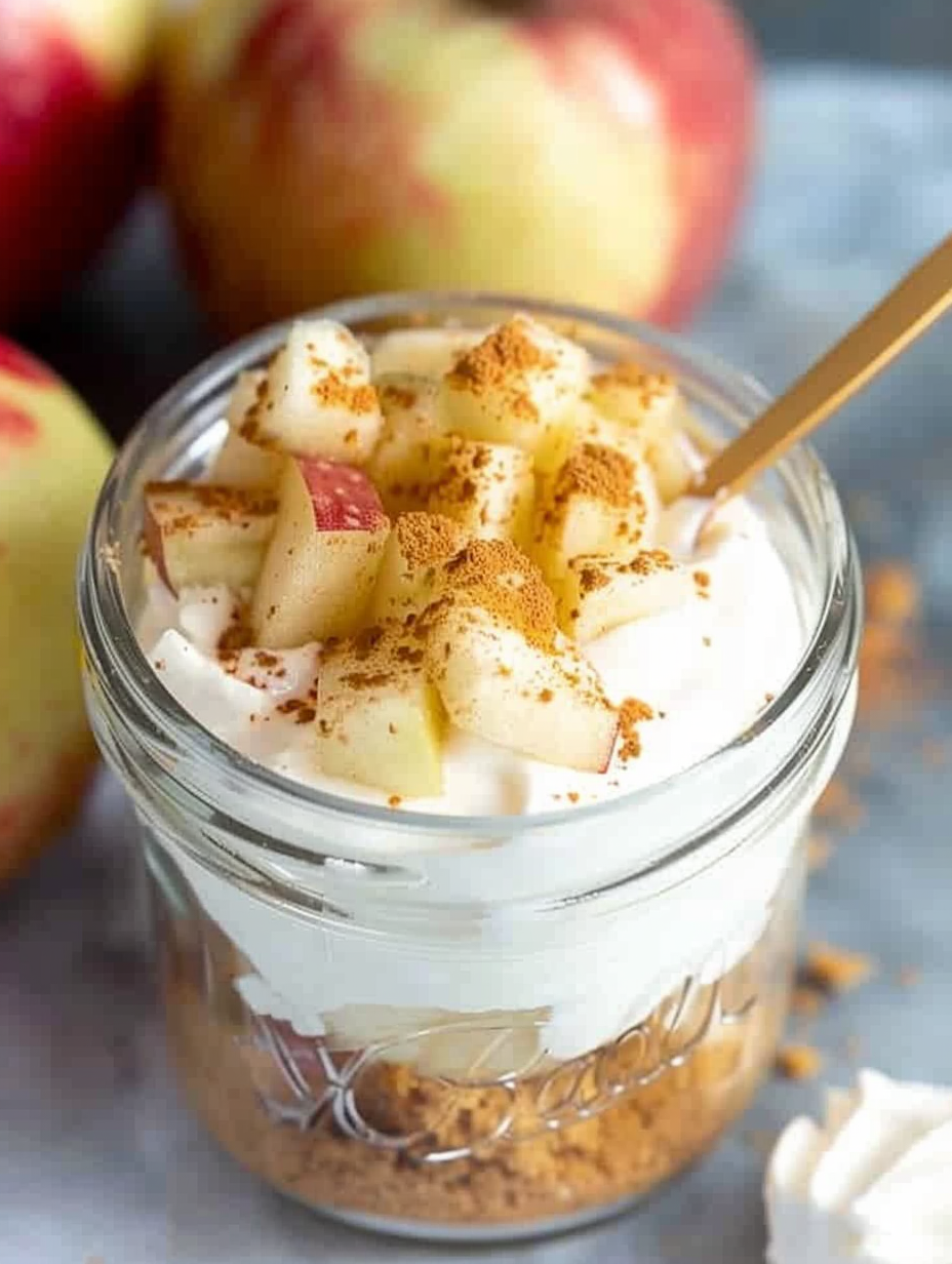 No Bake Apple Pie Cheesecake In A Jar