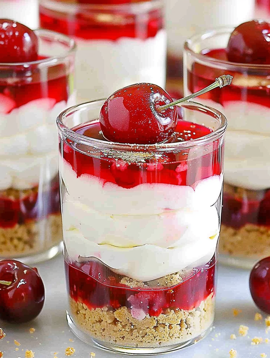 No-Bake Cherry Cheesecake Parfaits (Easy to Make)