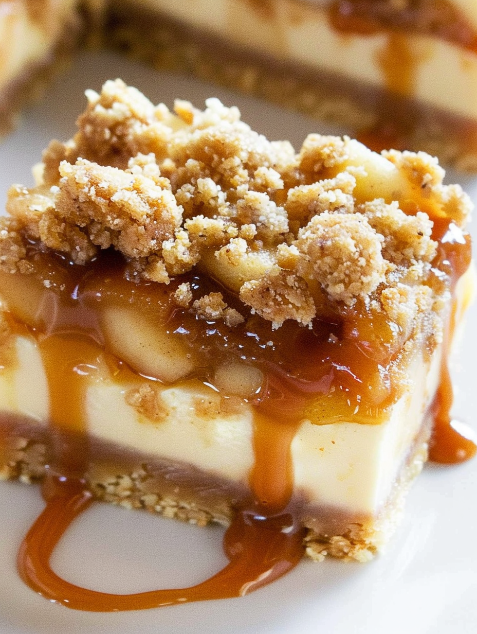 Caramel Apple Cheesecake Bars