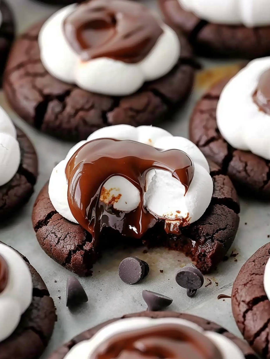 Double Chocolate Marshmallow Cookies