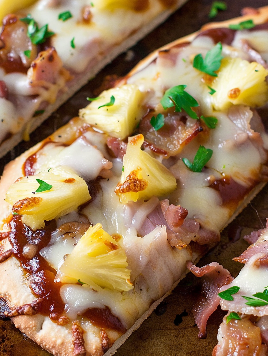 BBQ Hawaiian Flatbread Pizzas