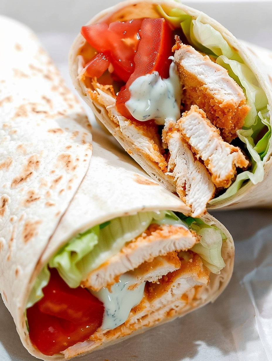 Crispy Chicken Ranch Wraps