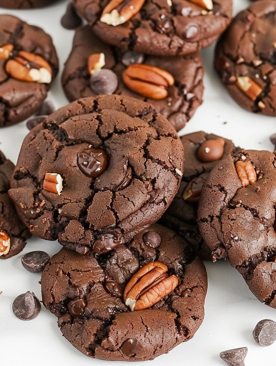Chocolate Cake Mix Cookies on cooling rack