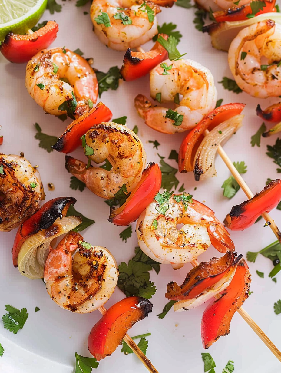 Brochetas de Camarón