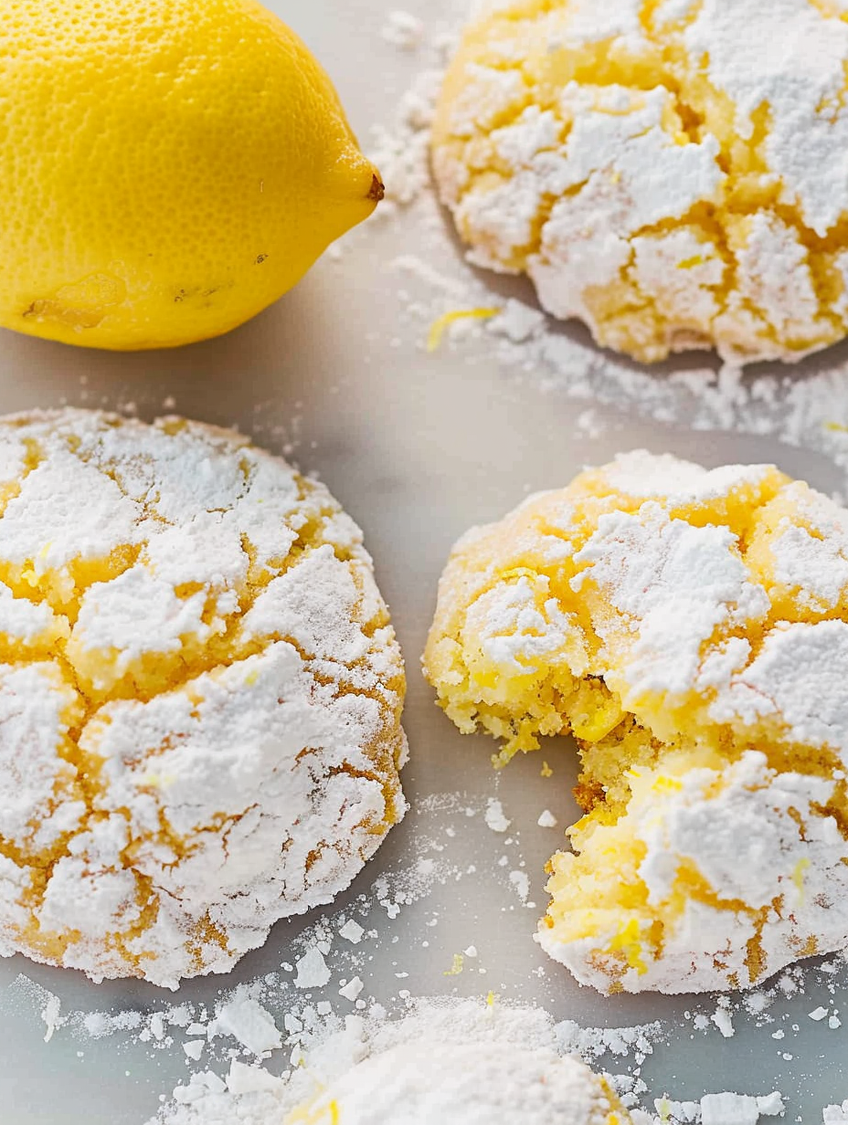 Coconut Lemon Crackle Cookie