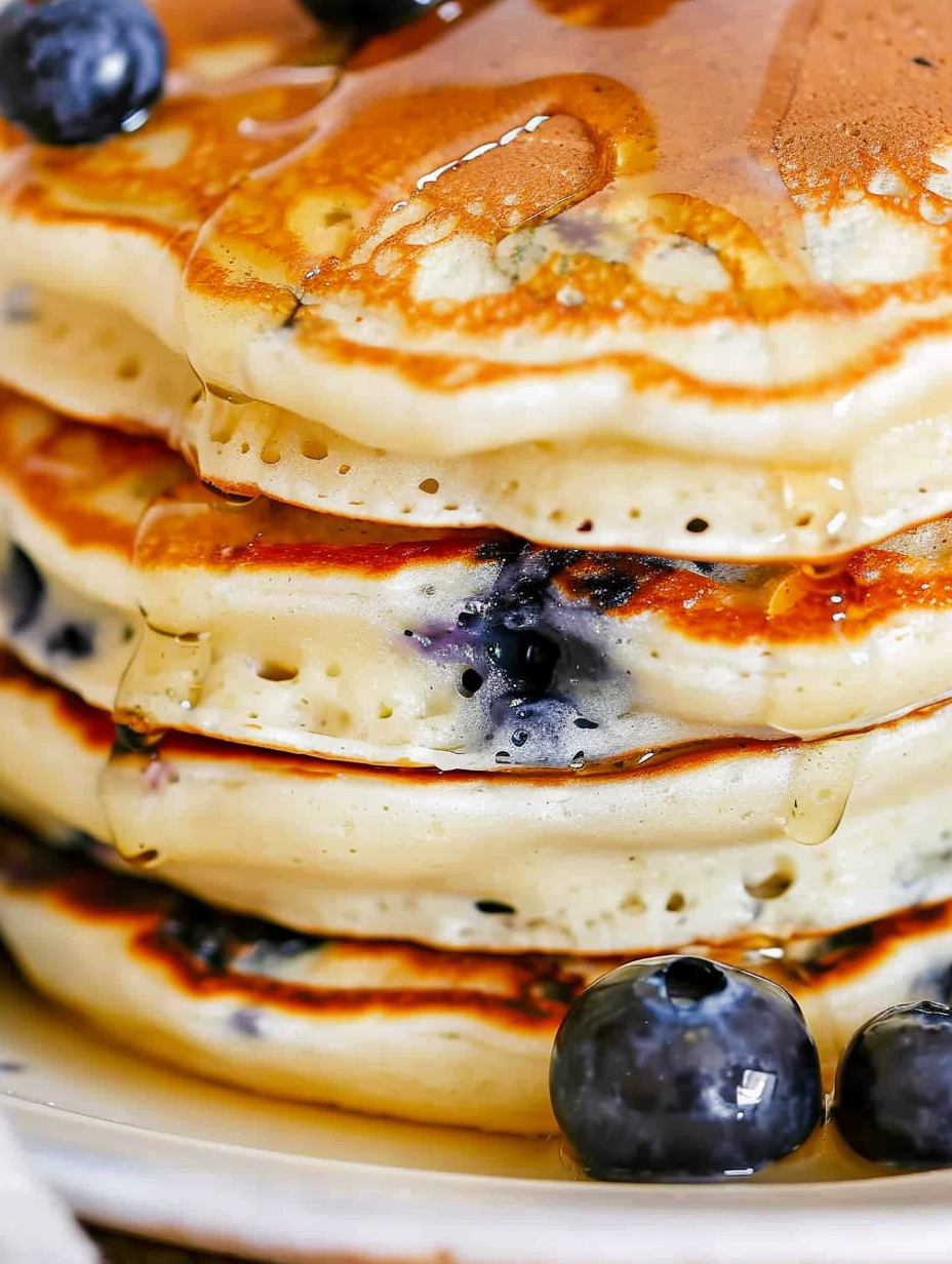 Blueberry pancakes batter and ingredients